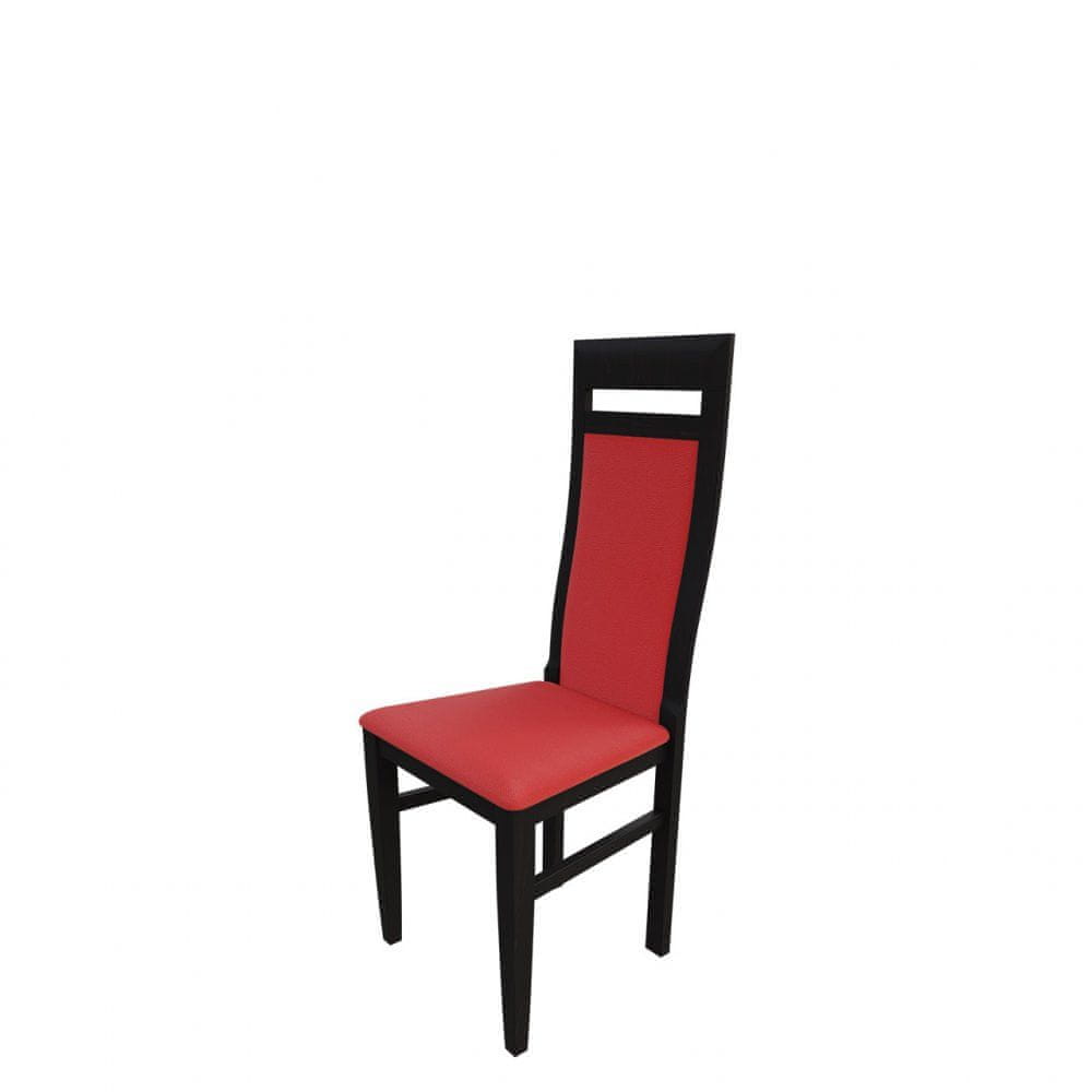 Veneti Jedálenská stolička MOVILE 43 - wenge / červená ekokoža
